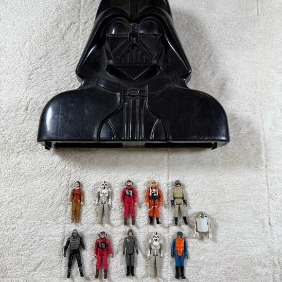 Vintage Star Wars 80s Action Figure & Darth Vader Carry Case - Picture 1 of 6